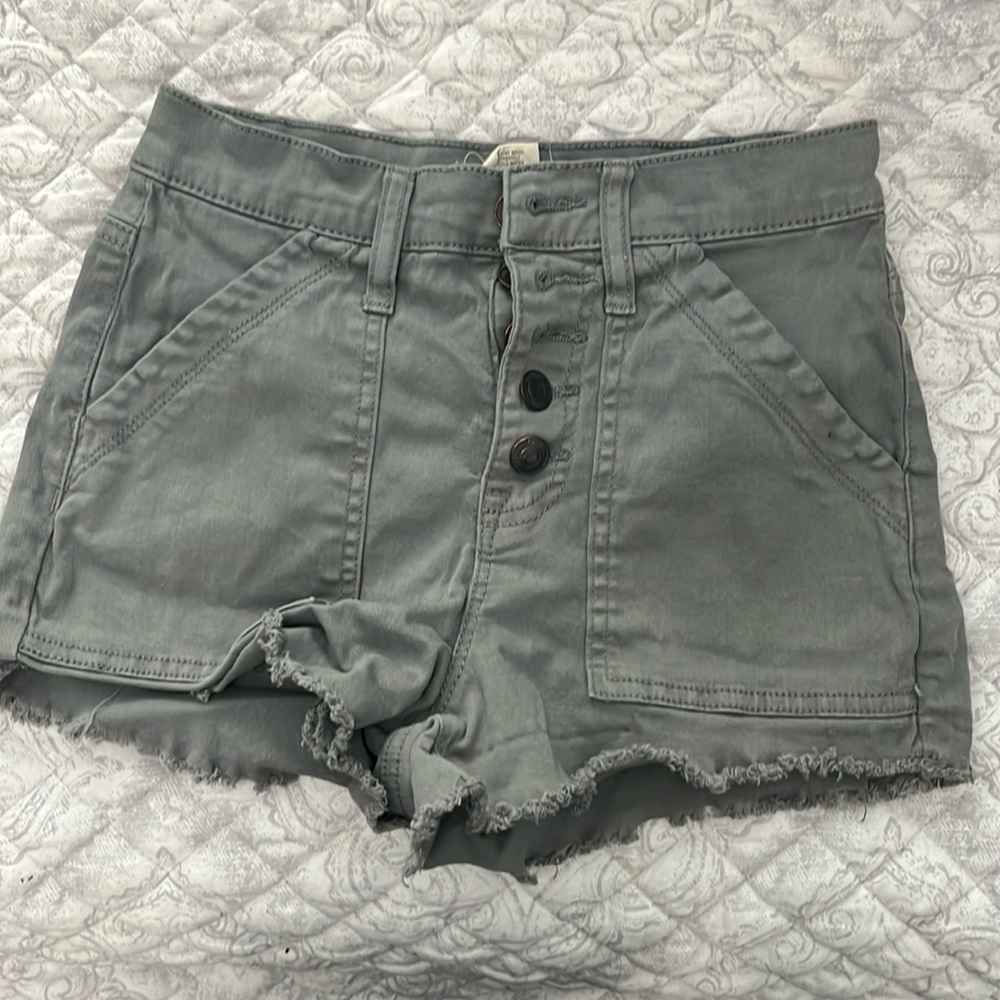 Junior size 0 gray shorts button fly